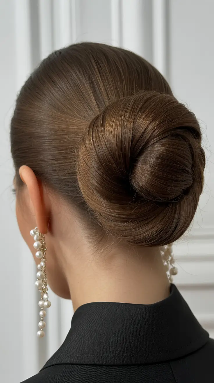 Simple Elegant Low Swirl Bun