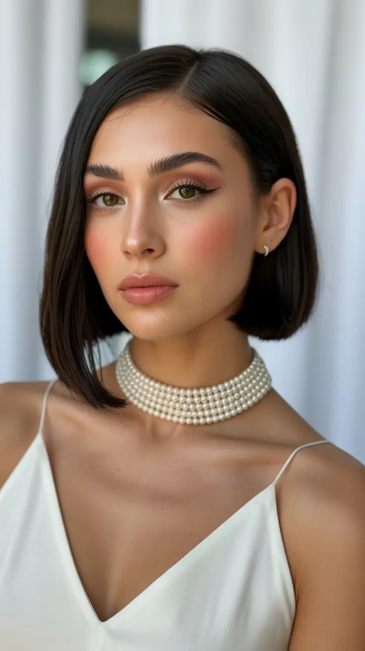 Simple Sharp Chin-Length Bob With Soft Volume