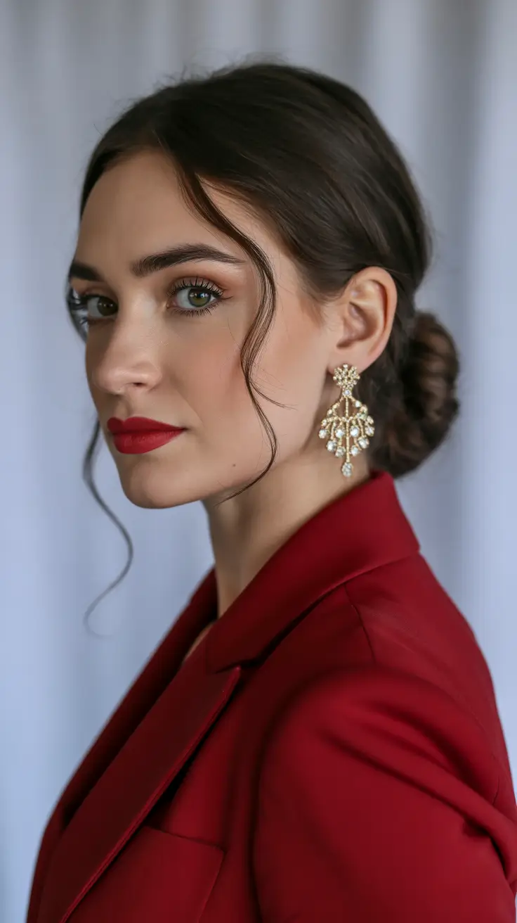 Simple Low Romantic Bun With Soft Face-Framing Tendrils