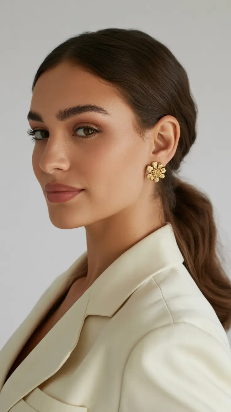 Simple Low Polished Ponytail With Clean Middle Part