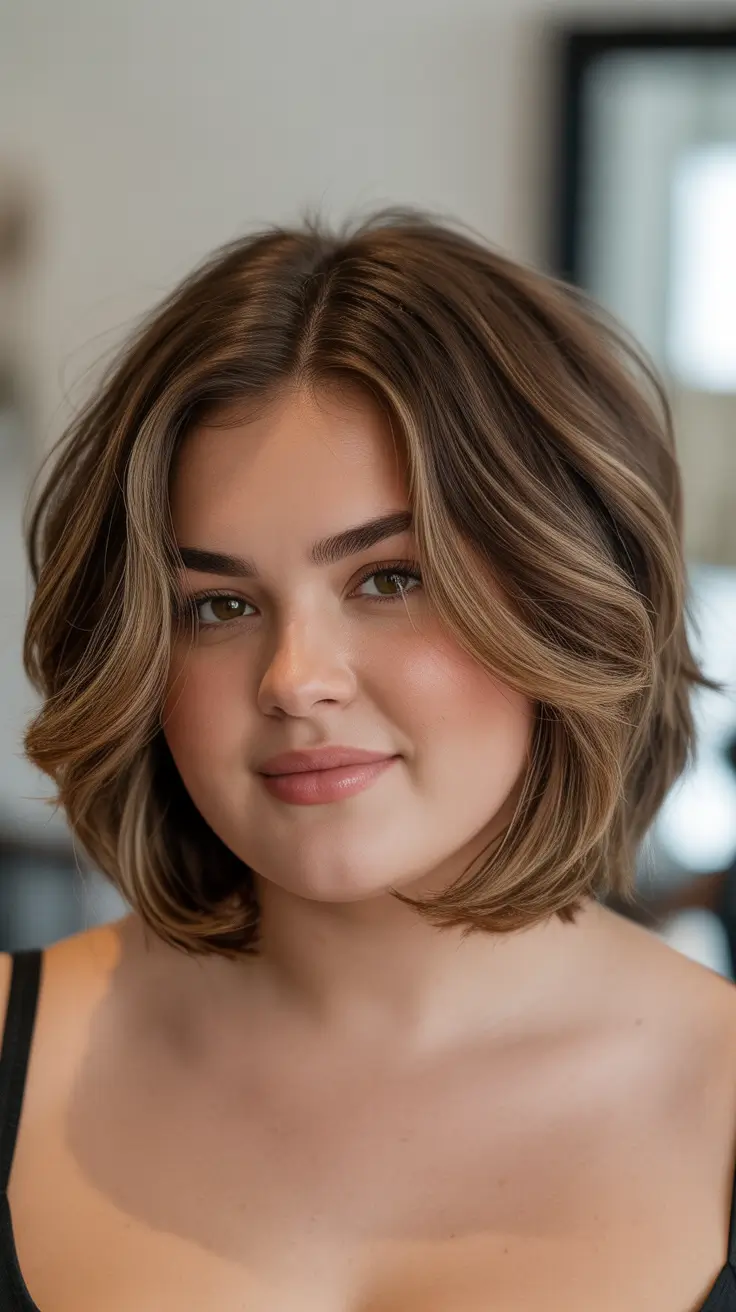 Textured cut Textured Bob with Natural Volume