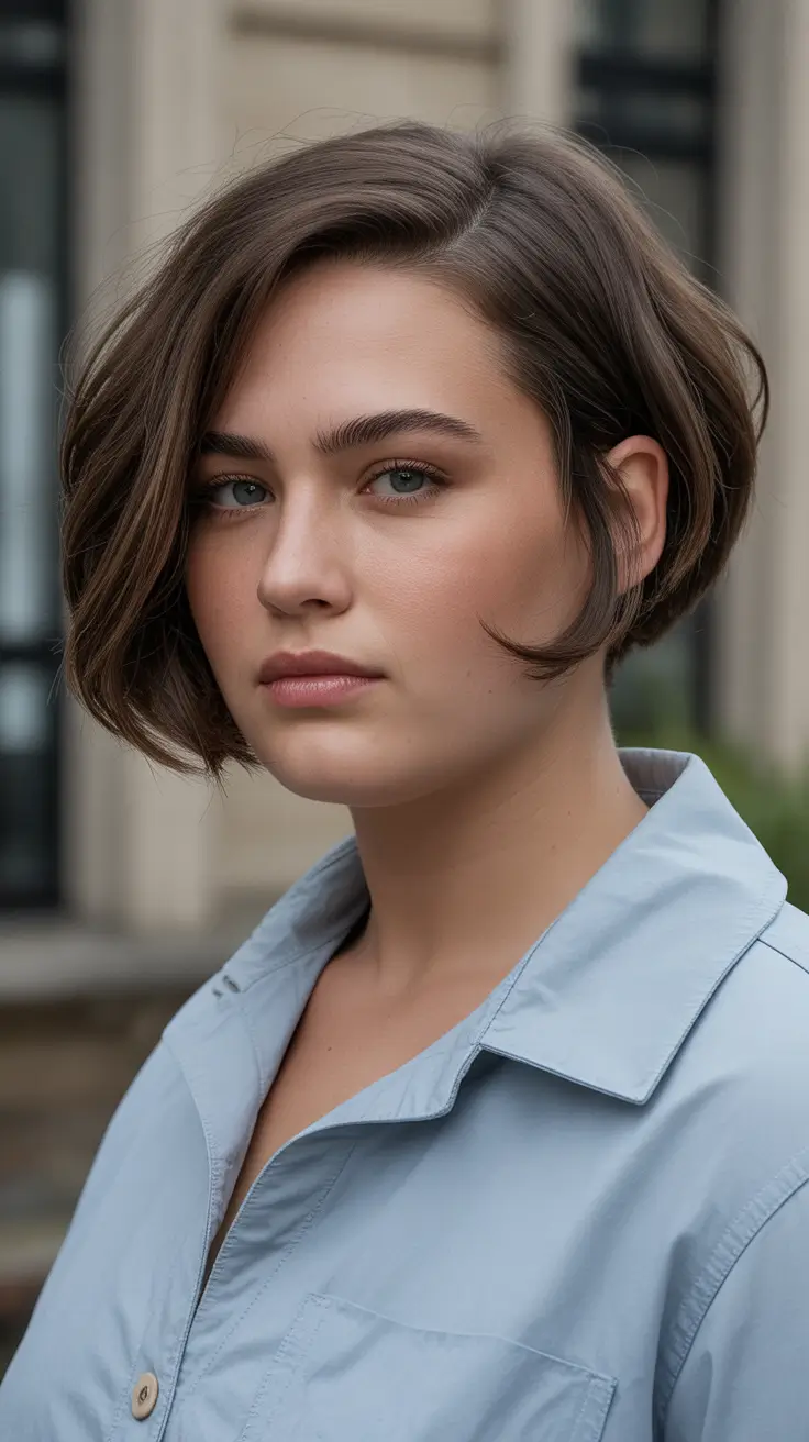 Asymmetrical bob Asymmetrical Bob with Subtle Definition