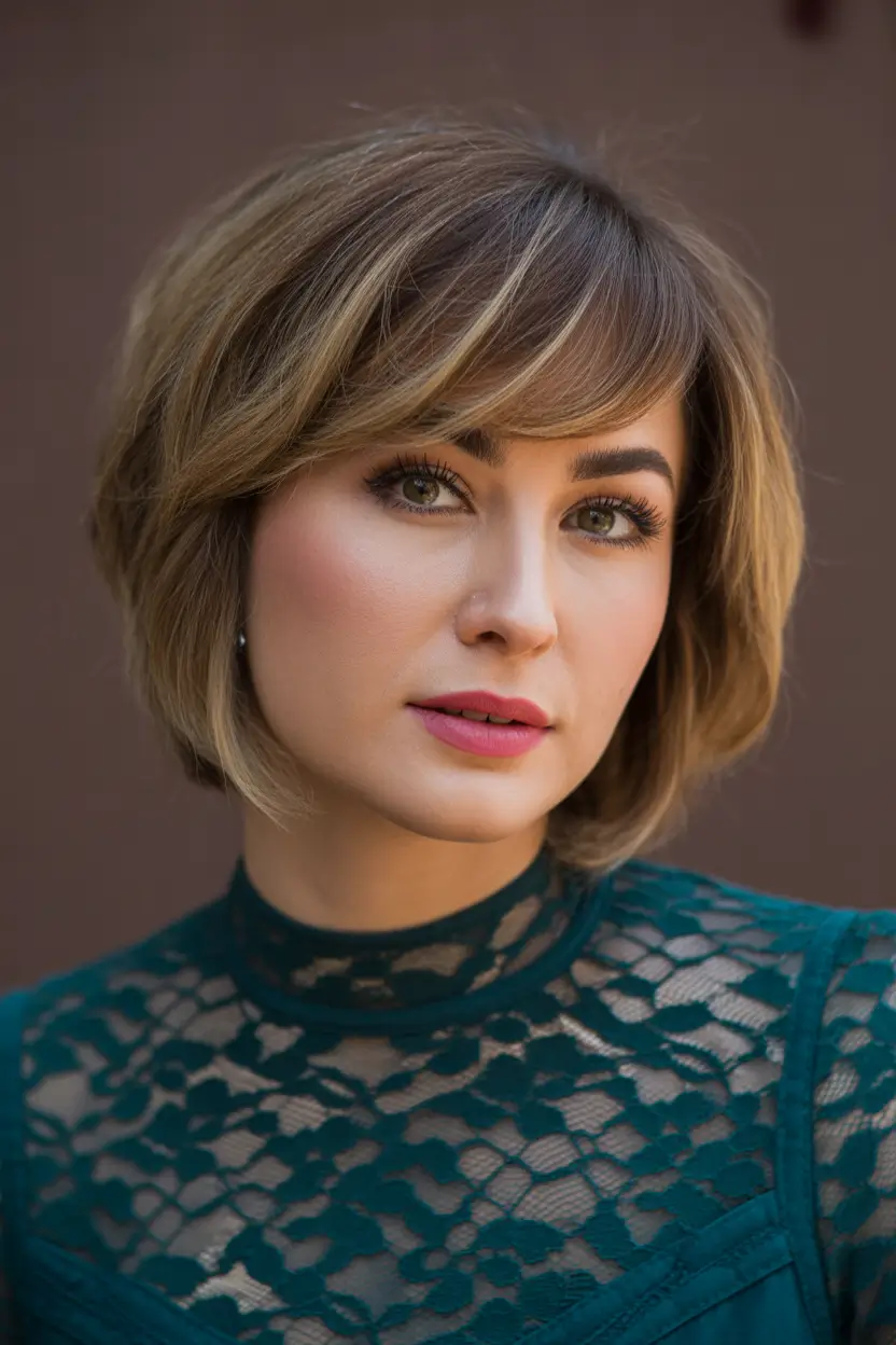 Layered bob Chic Layered Bob with Textured Movement