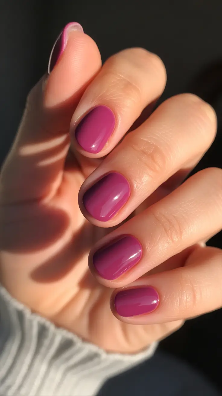 21-stylish-gel-nails-2026-Violet-Magenta-Glow-on-Short-Nails