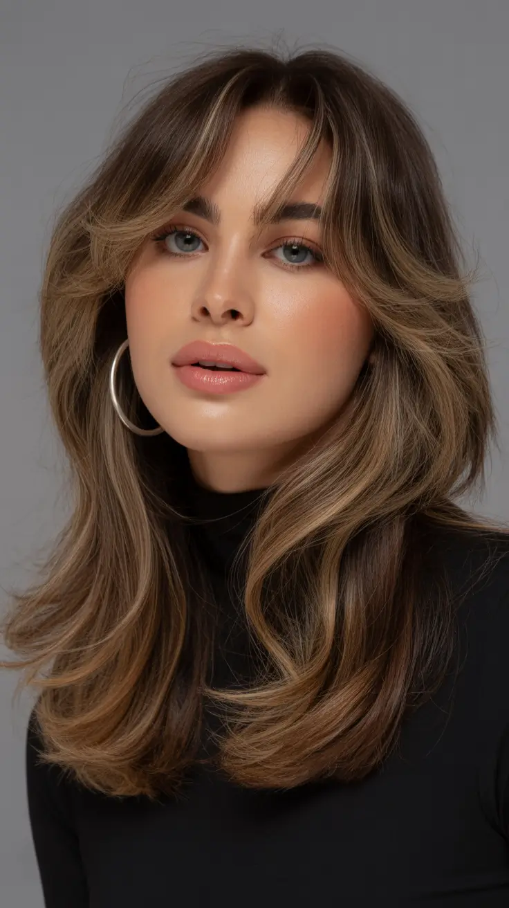 Mid Length Layers With Warm Dimensional Highlights