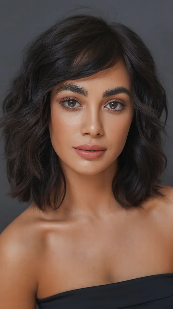 Bob Natural Curved Bob With Soft Waves and Micro Fringe