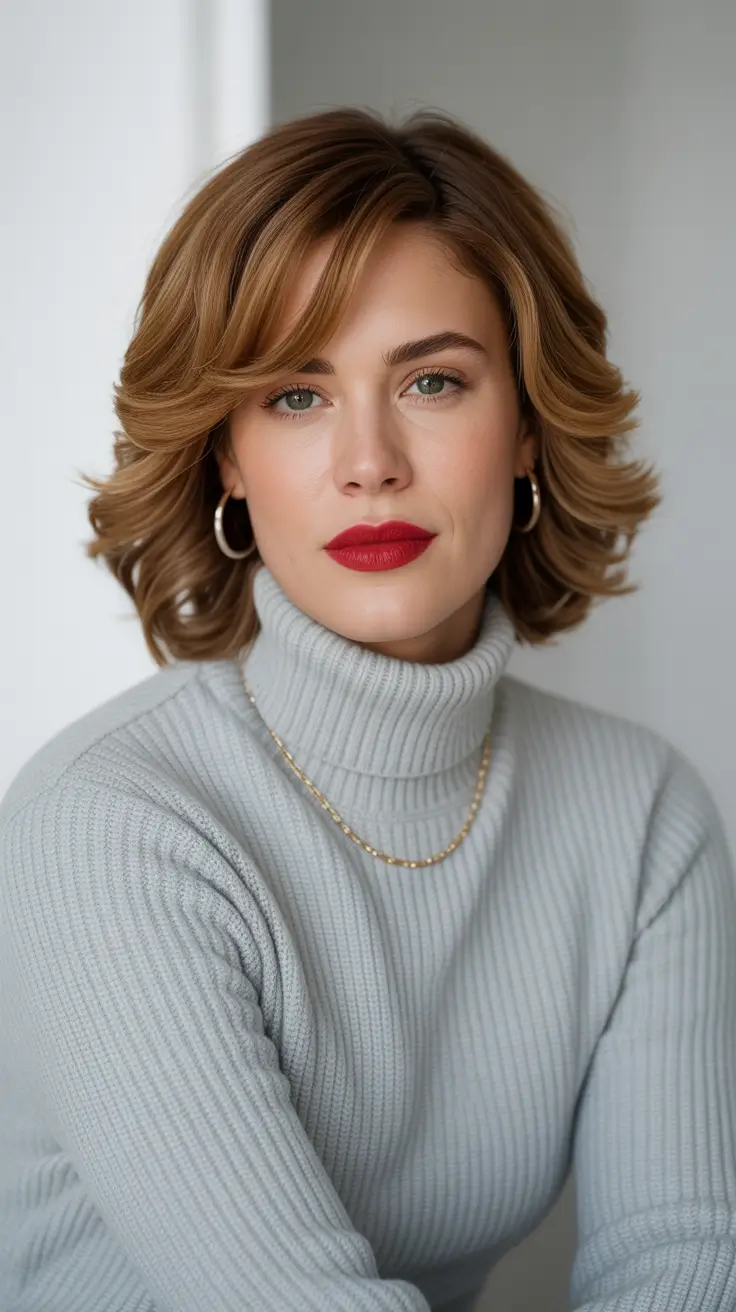 Haircuts 2026 Voluminous Retro Bob With Feathered Layers