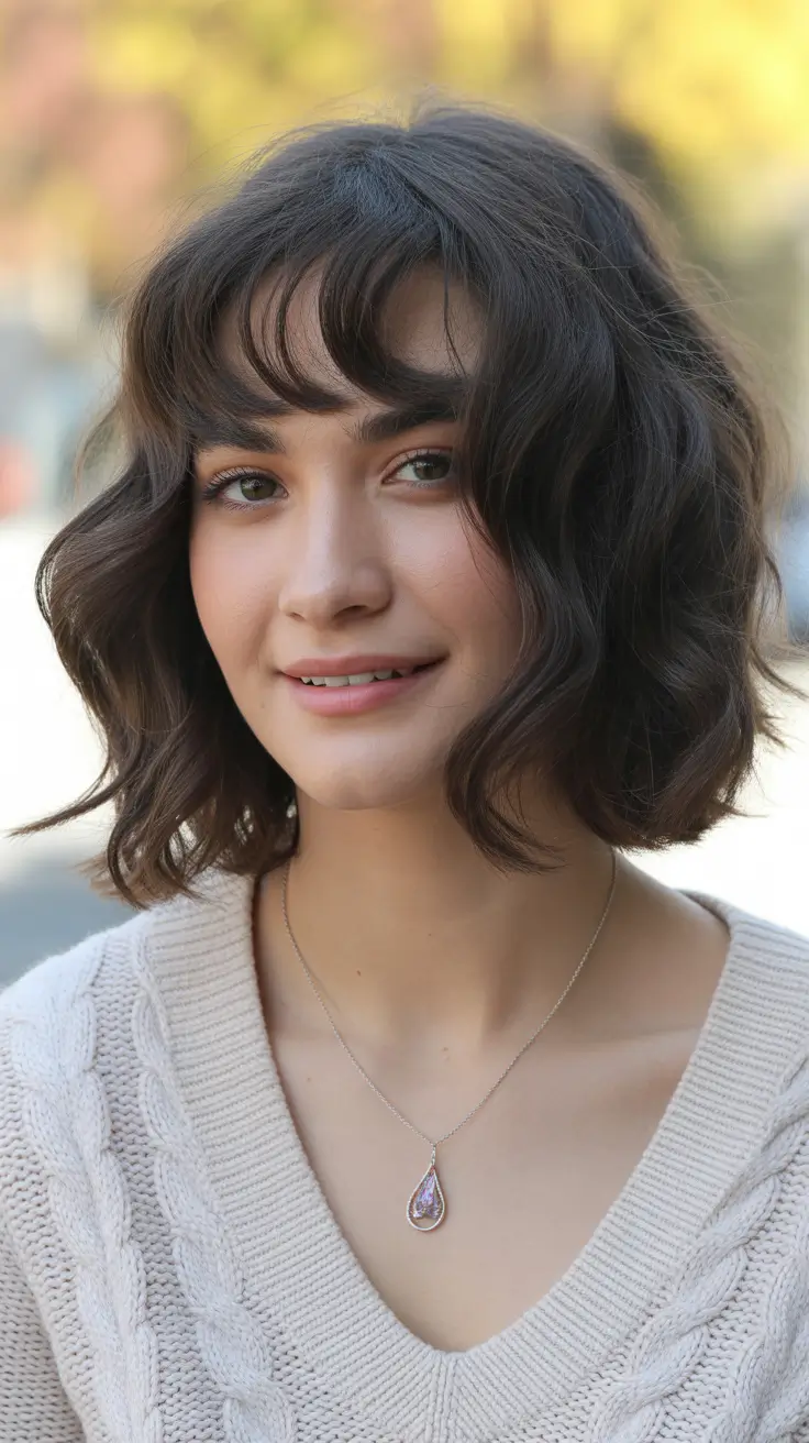 Haircuts 2026 Curled Bob With Breathable Fringe