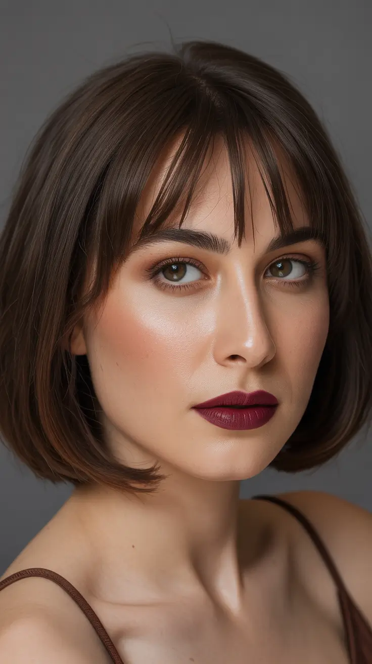 Haircuts 2026 Classic French Bob With Whispered Fringe