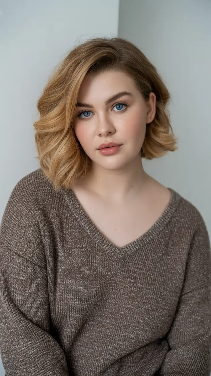 honey-blonde-waves-side-part