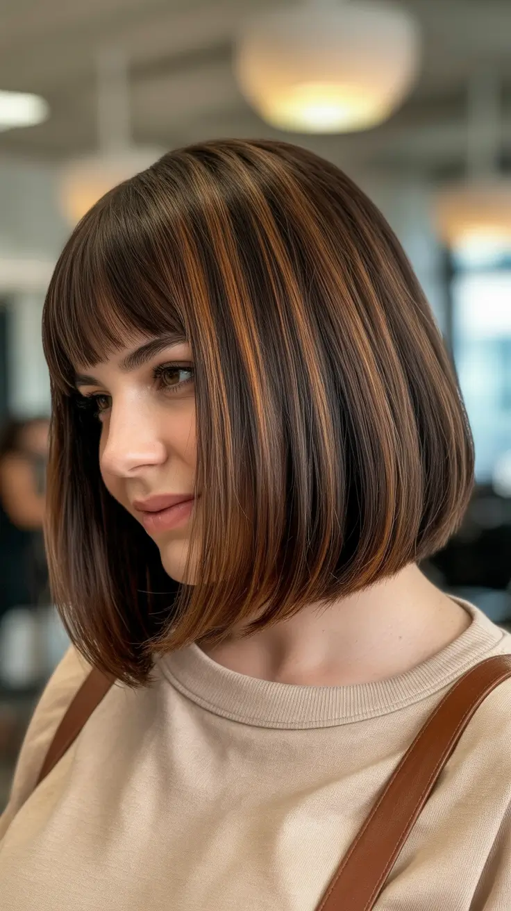 angled-bob-caramel-highlights