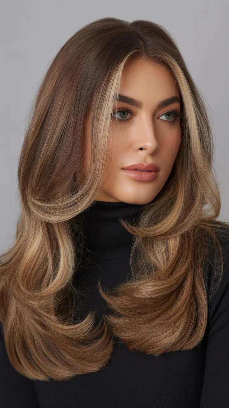 Trendy Dimensional Blowout Layers with Soft Flick Ends