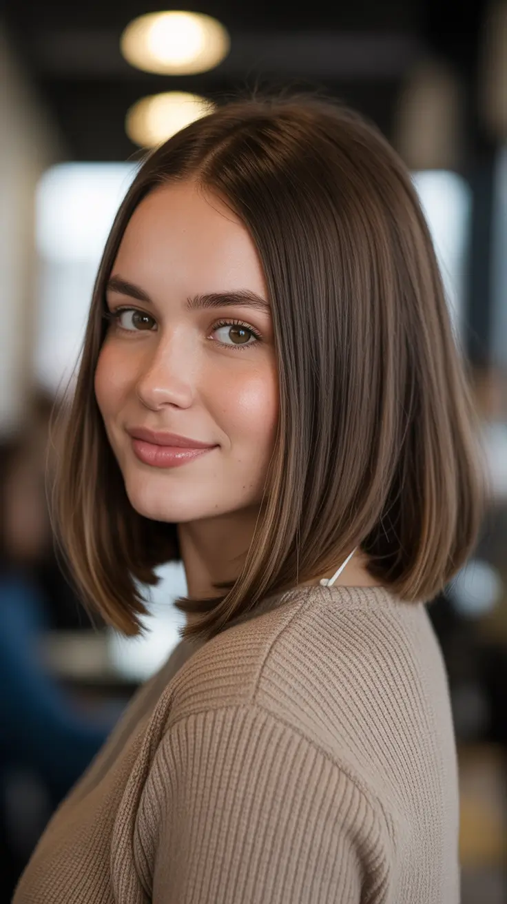 Layered Bob Effortless Glossy Bob with Natural Flow