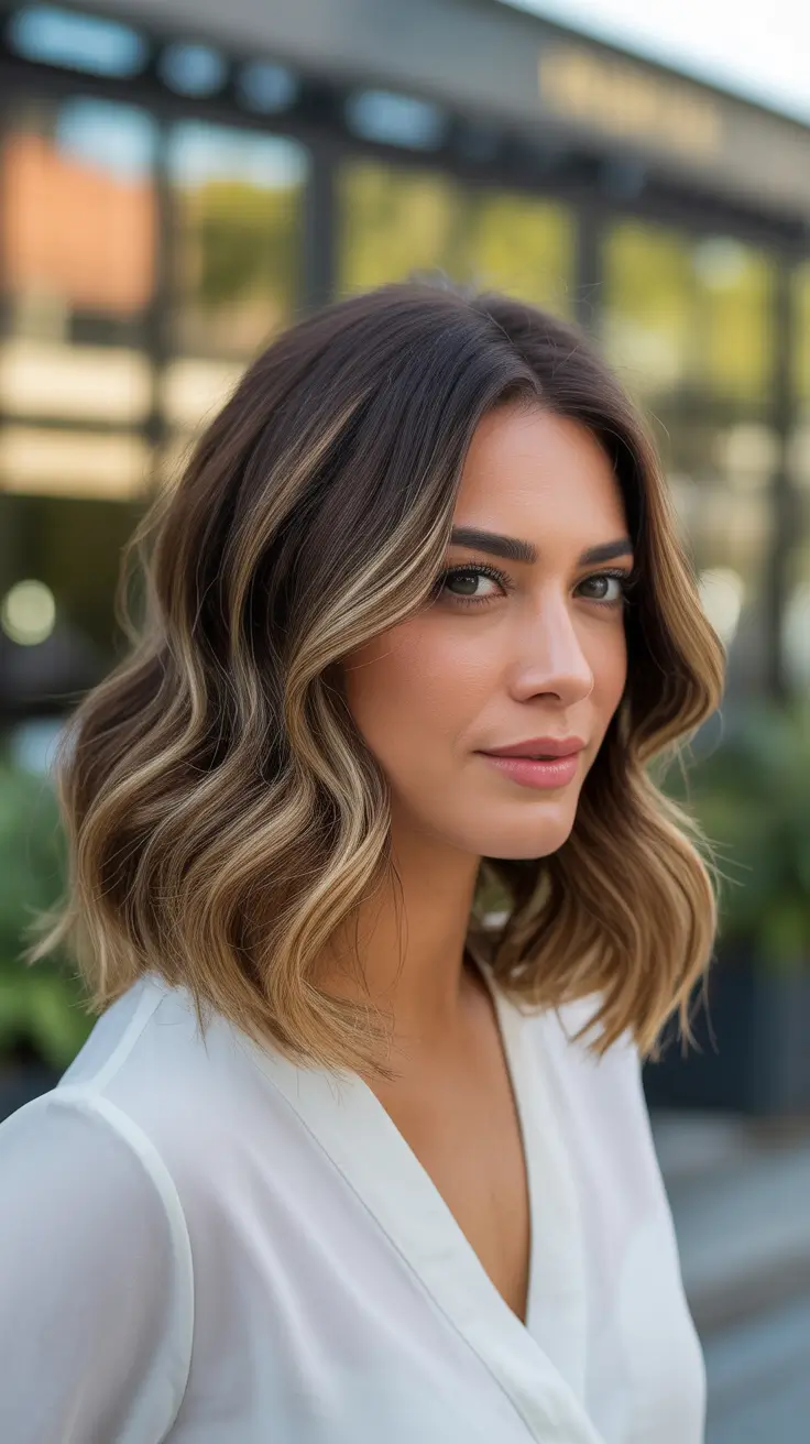 Layered Golden Balayage Waves with Layered Body