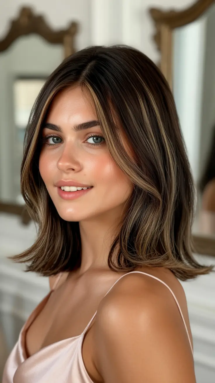 Layered butterfly Glossy Mid-Length with Butterfly Flow