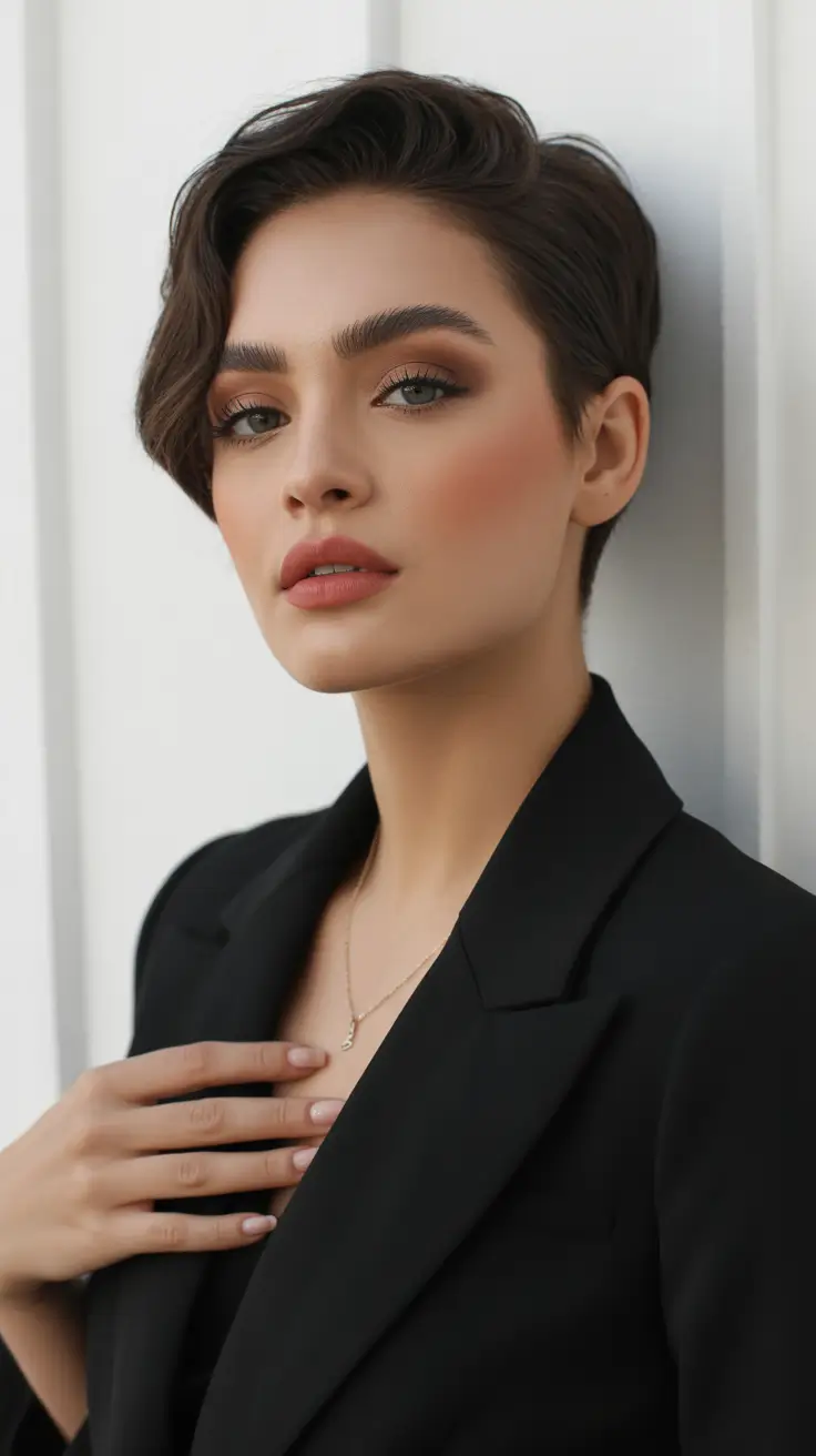 Pixie Modern Slim Pixie With Dimensional Brunette Tones