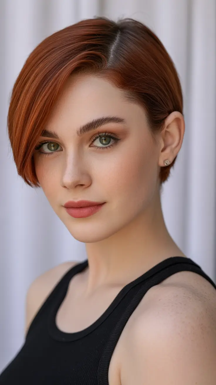 Pixie Polished Copper Pixie With a Modern Sweep