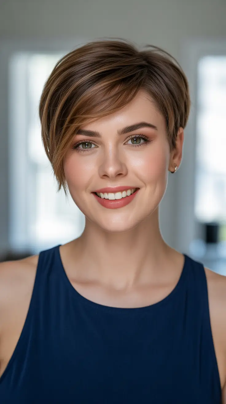 Short layers Feathered Pixie-Bob With Layered Movement