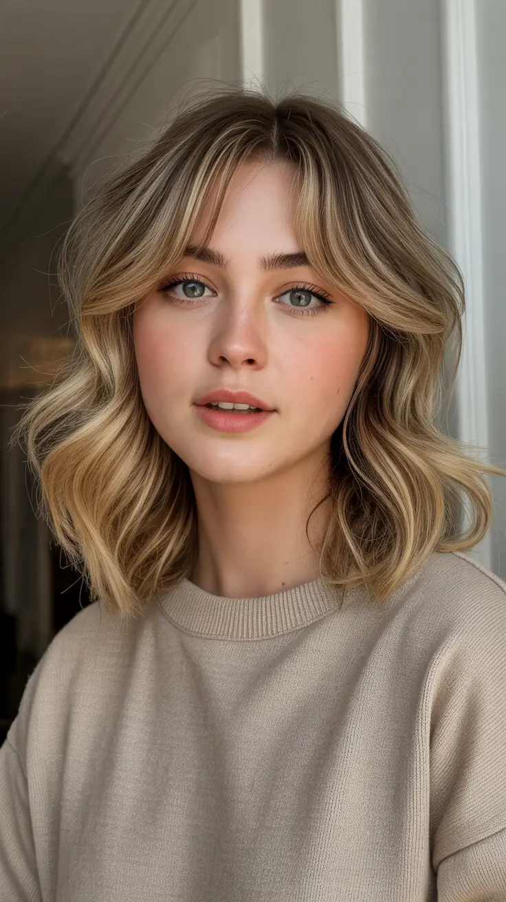 Medium layered blonde bob haircut 2026
