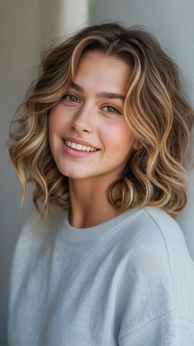 Short wavy choppy bob haircut 2026