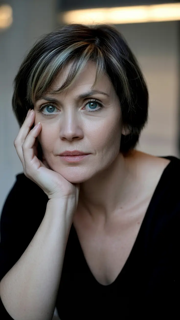 Haircut ideas for women over 50 2026 Short Textured Crop