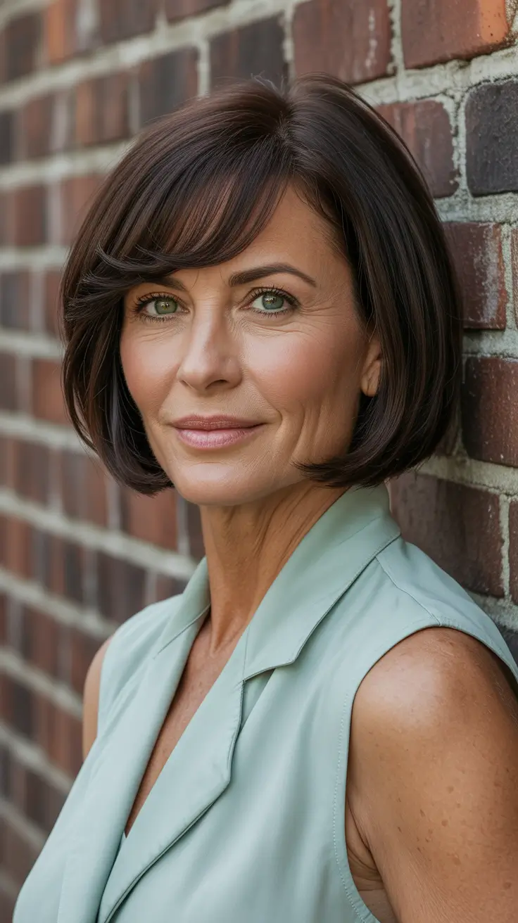 Haircut ideas for women over 50 2026 Classic Rounded Bob