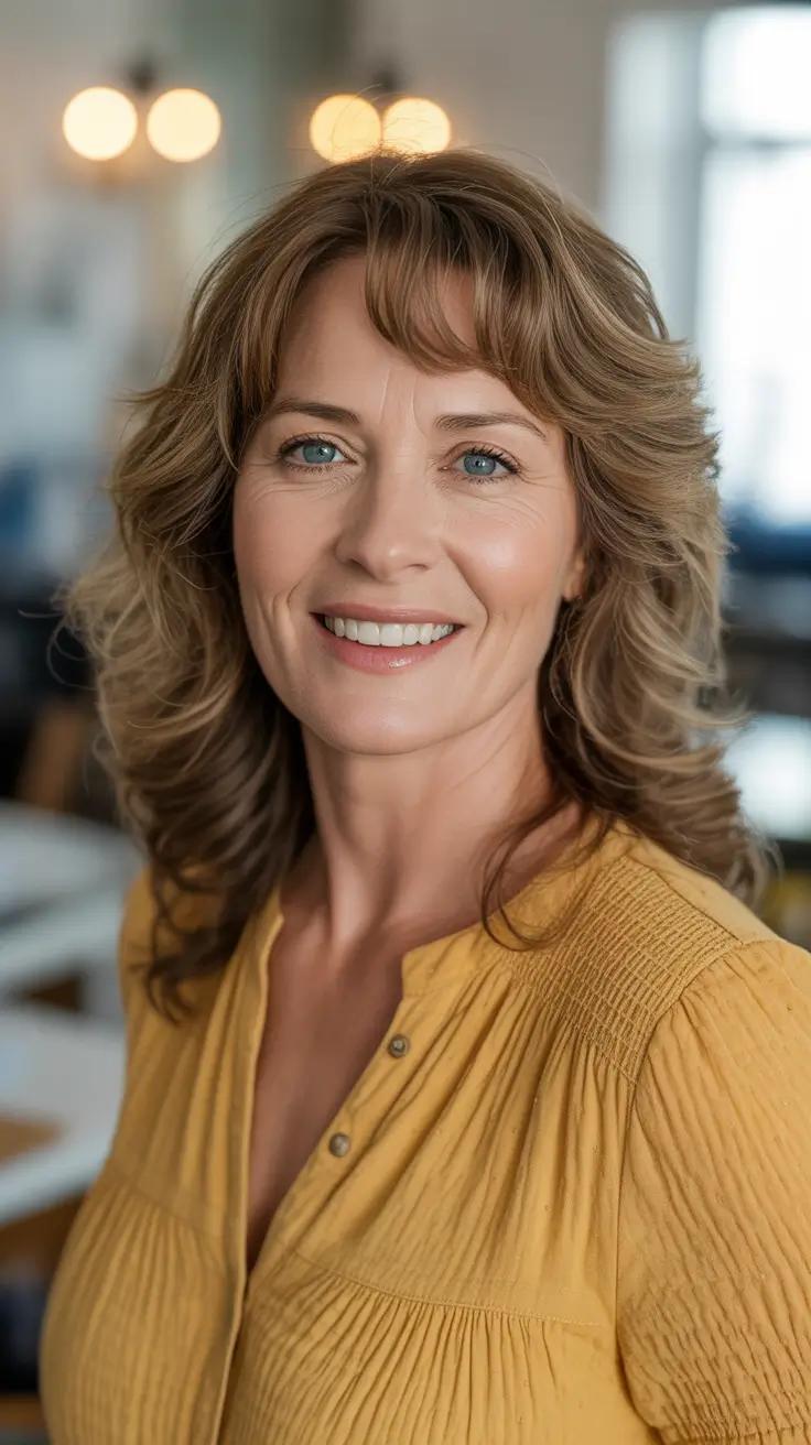 Haircut ideas for women over 50 2026 Long Layered Shag