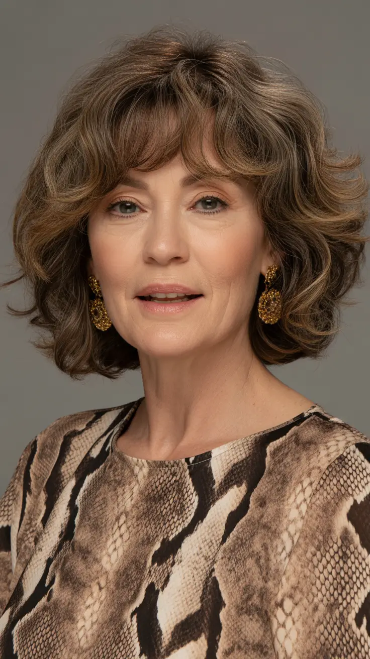 Haircut ideas for women over 50 2026 Voluminous Layered Bob