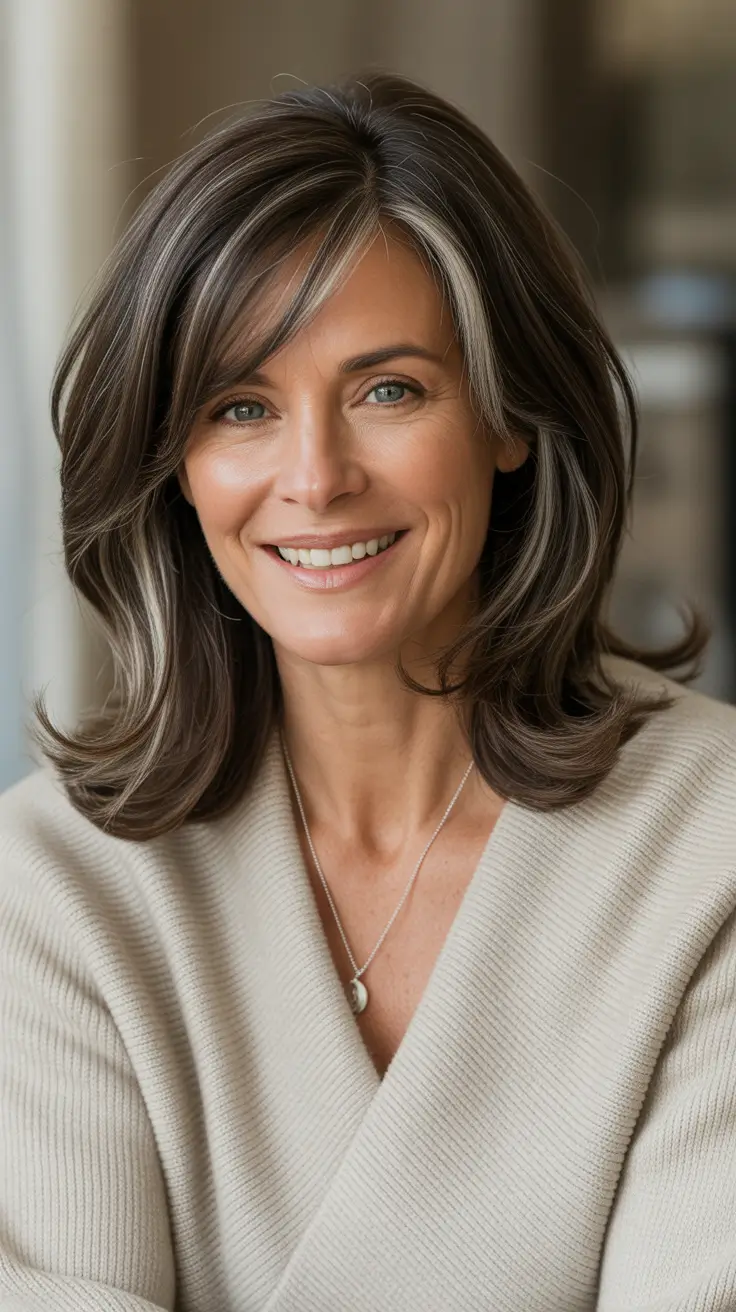 Haircut ideas for women over 50 2026 Soft Shoulder-Length Layers