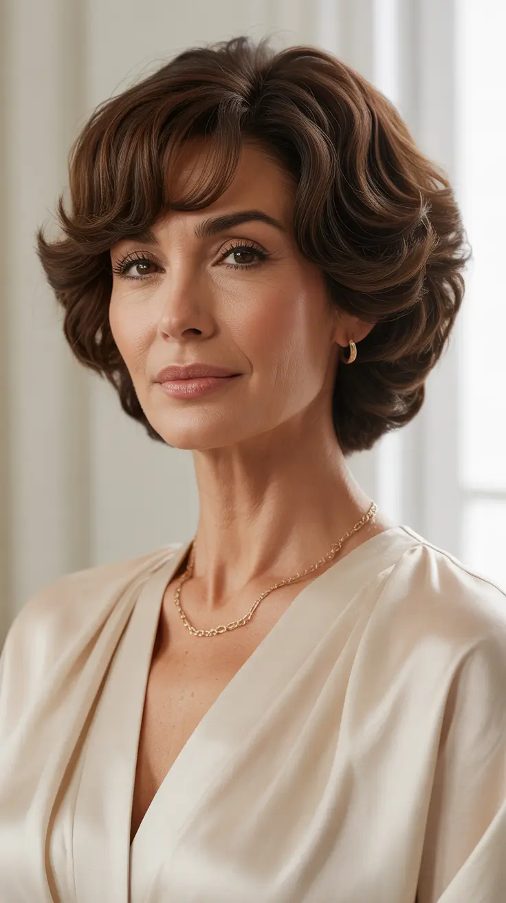 Haircut ideas for women over 50 2026 Elegant Wavy Bob