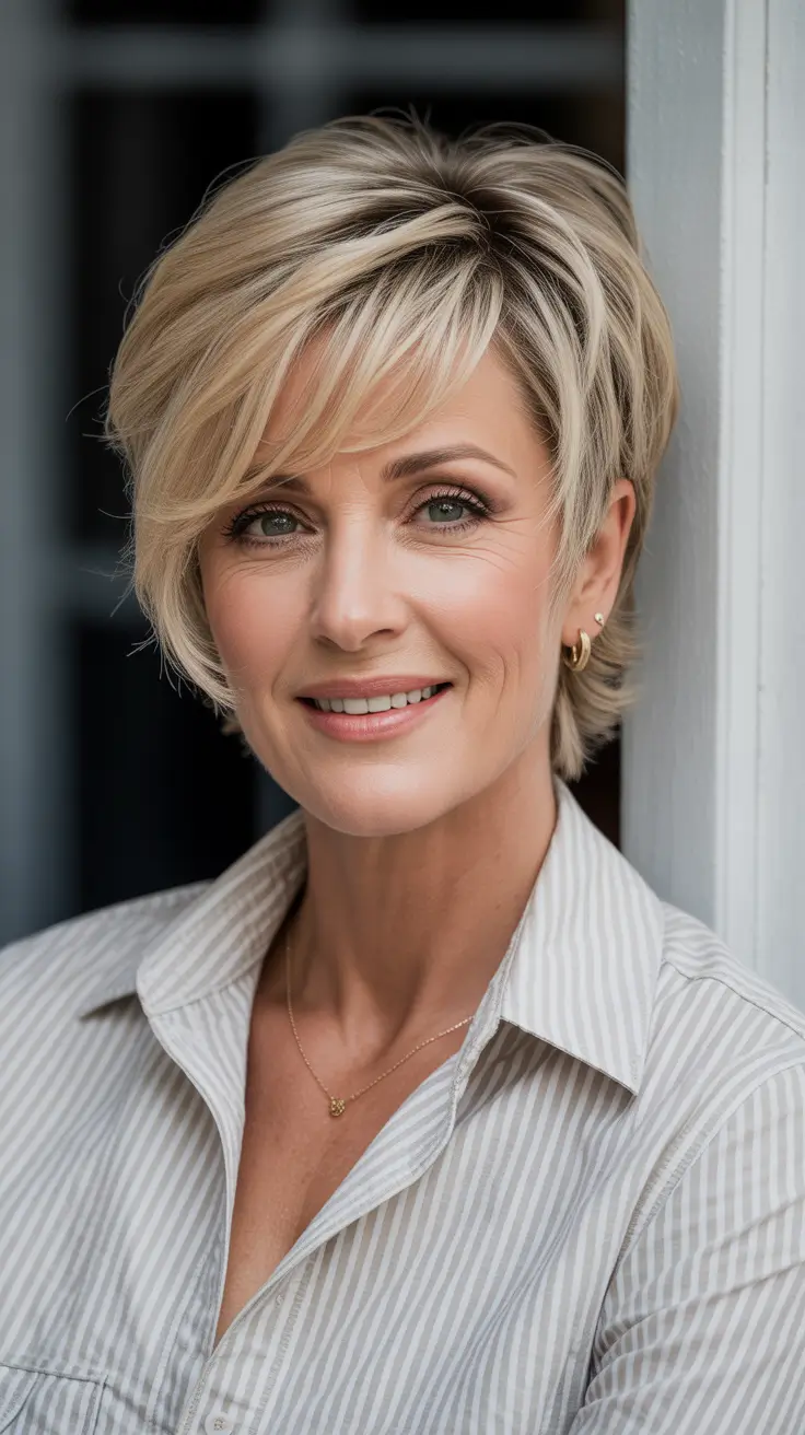 Haircut ideas for women over 50 2026 Chic Short Pixie