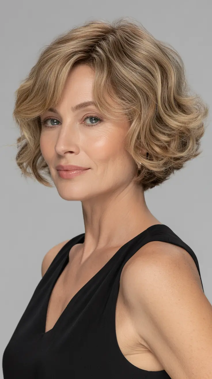 short bob tousled volume