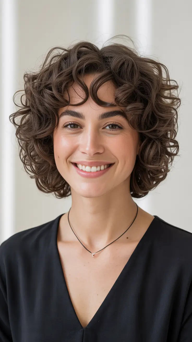 Cool haircut inspo 2026 Playful Curly Bob with Bounce