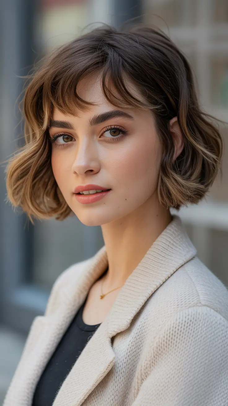 Cool haircut inspo 2026 Modern Soft Bob with Fringe