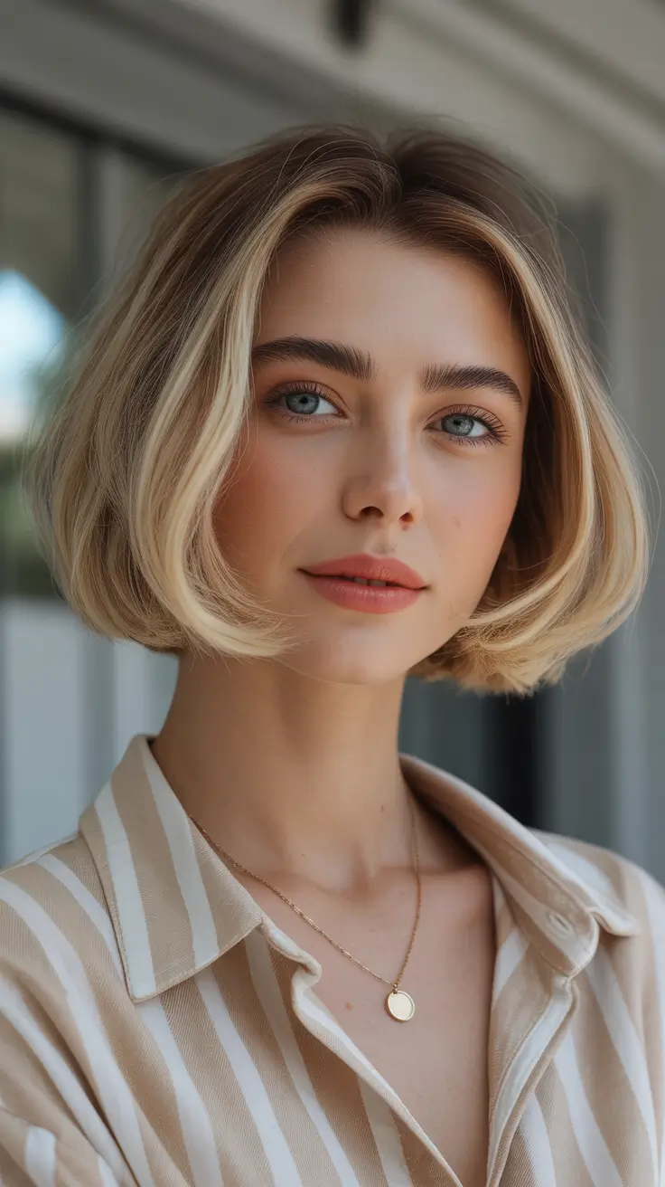 Cool haircut inspo 2026 Classic Blonde Bob with a Twist