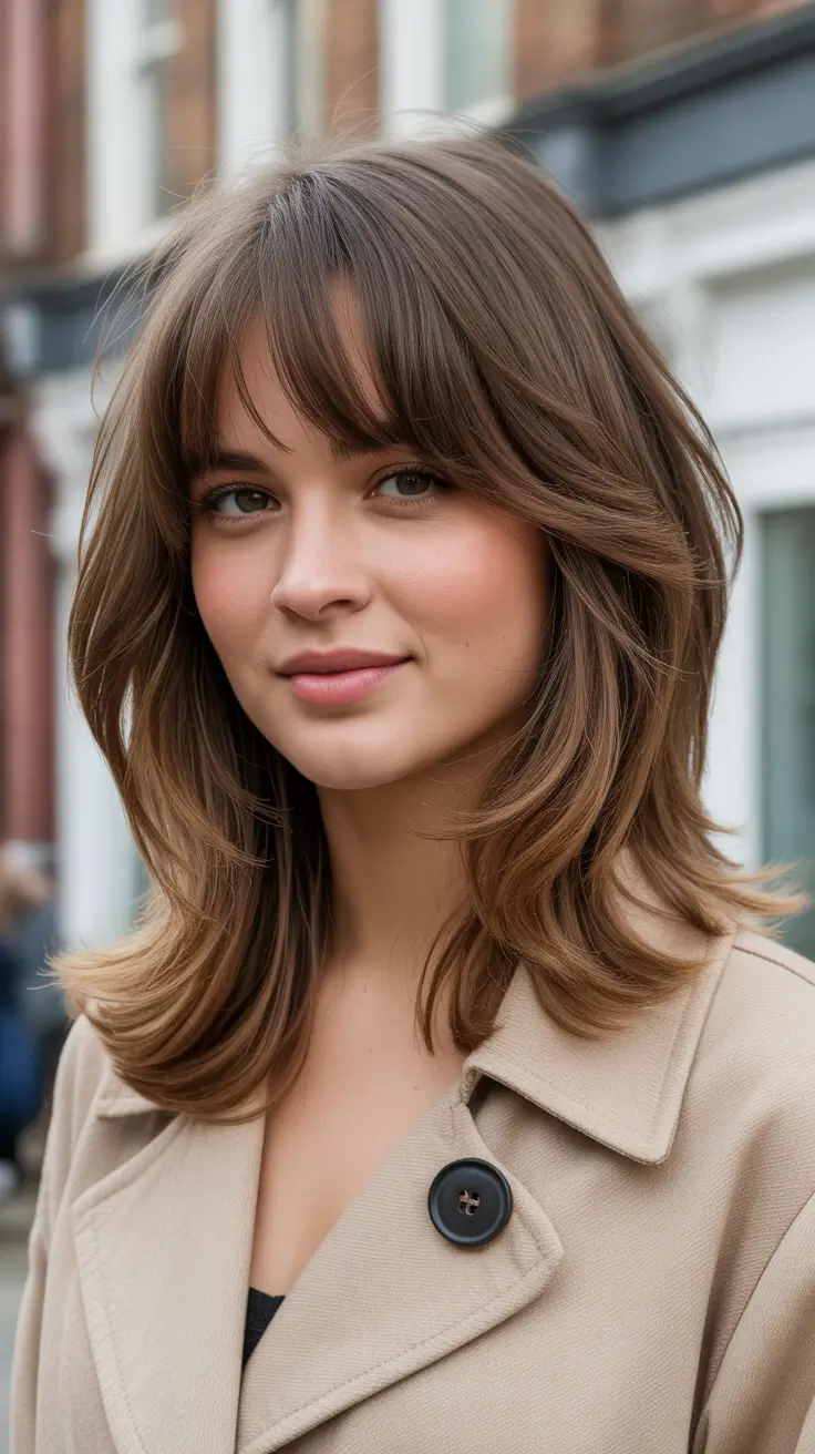 Cool haircut inspo 2026 Layered Volume with Soft Fringe