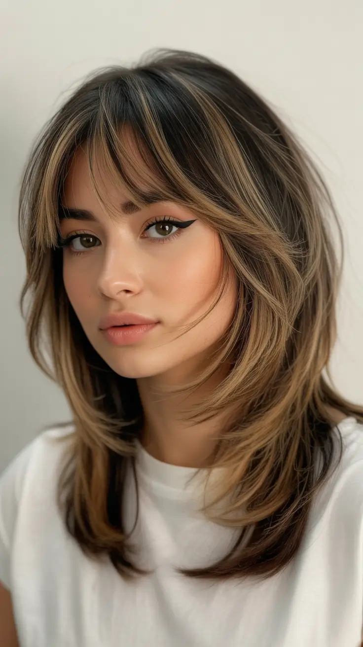 Butterfly haircut with bangs Modern Butterfly Layers