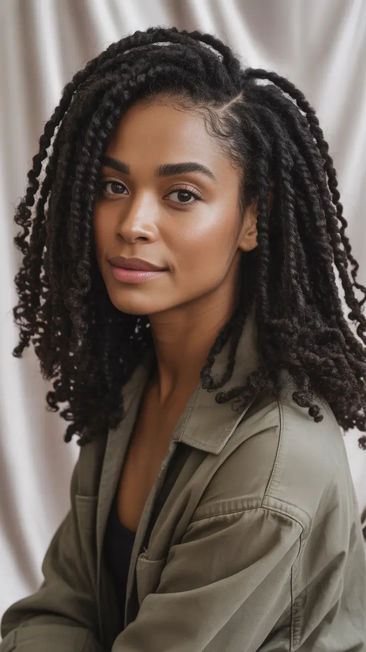 Twists Shoulder Length Natural Volume H2