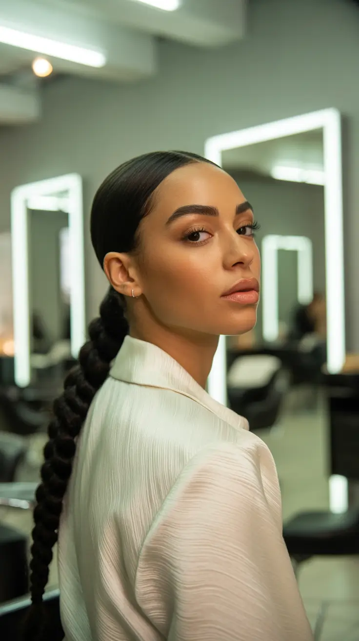 Styling Bubble Ponytail Sleek H2