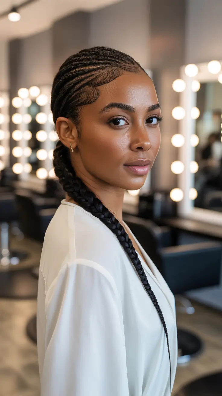 Cornrows Side Part Defined H2