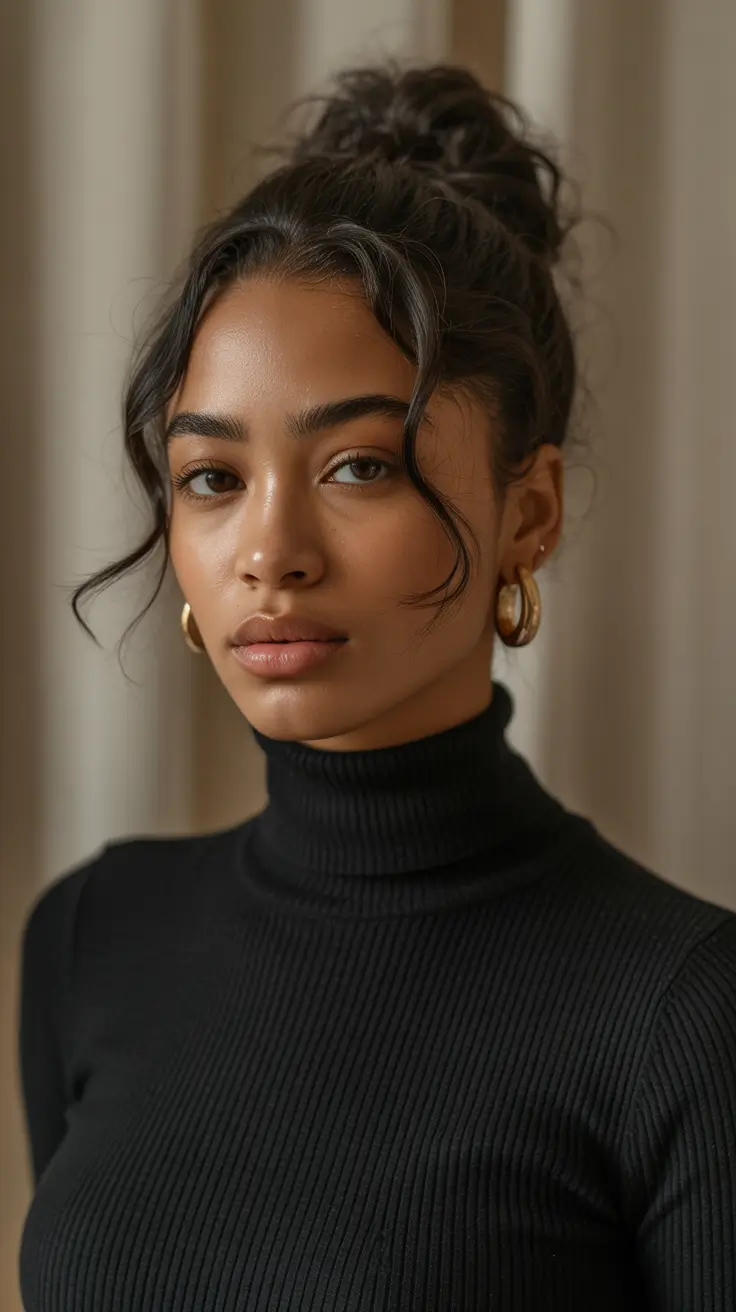 Updo Soft Textured Bun Waves H2