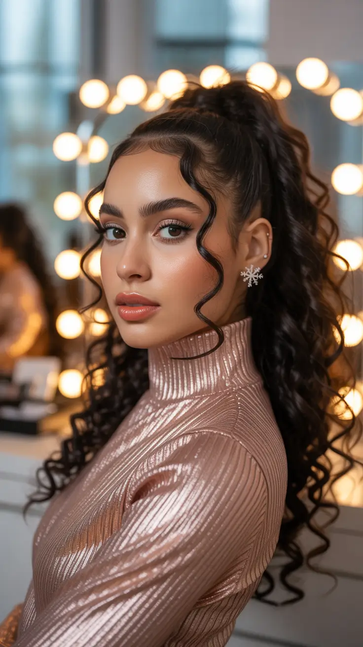 Styling High Curly Ponytail H2