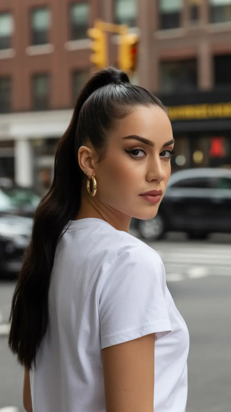 Hairstyles for long hair 2026 High Sleek Ponytail With Cascading Lengths