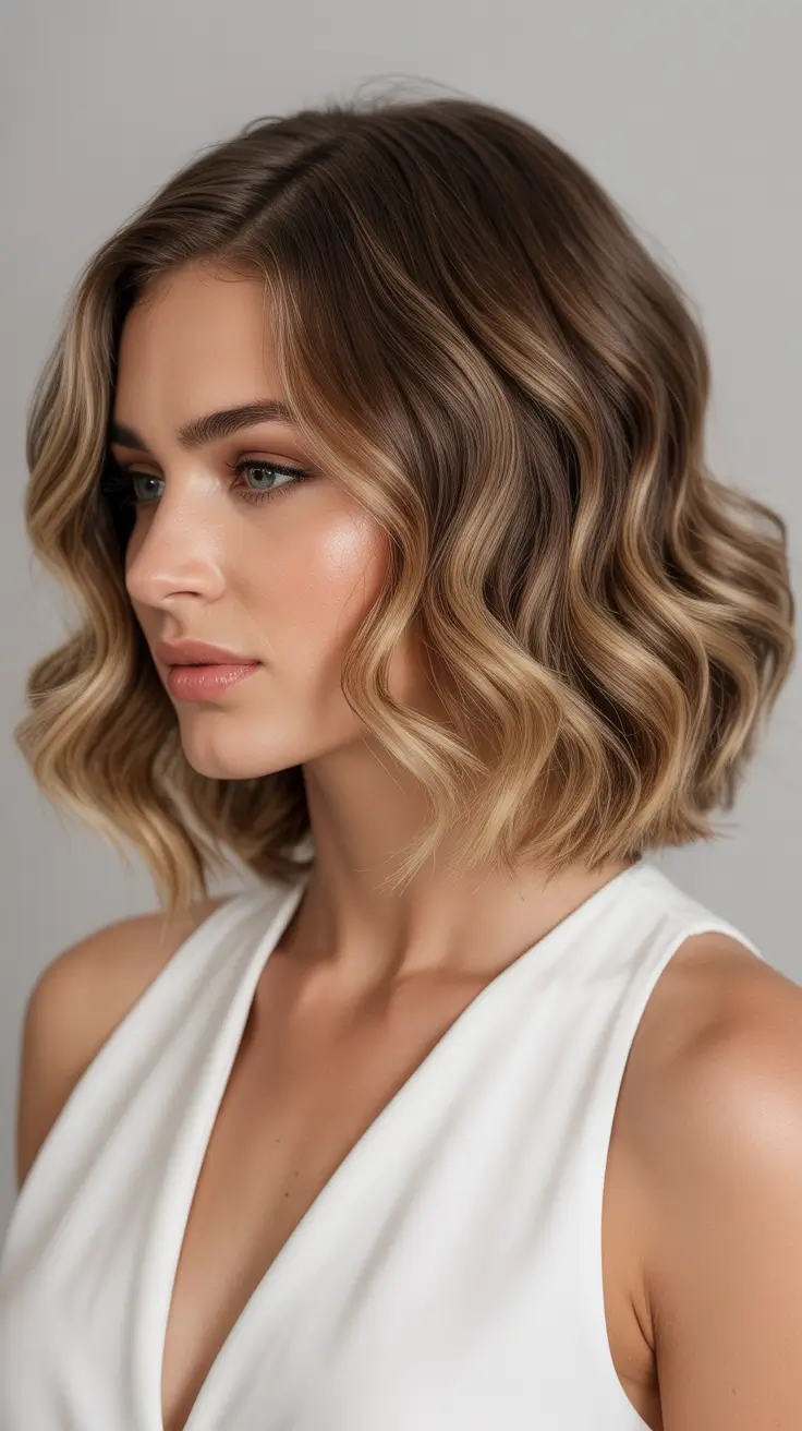 medium-length-hairstyles-2026-Honey-Contour-Waves-With-Soft-Dimensional-Ends