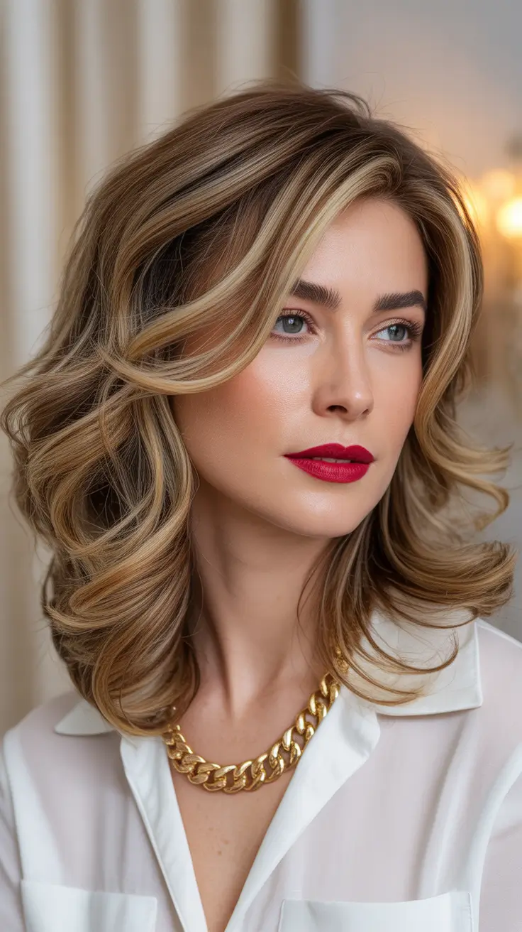 medium layered haircut 2026 golden volume layers