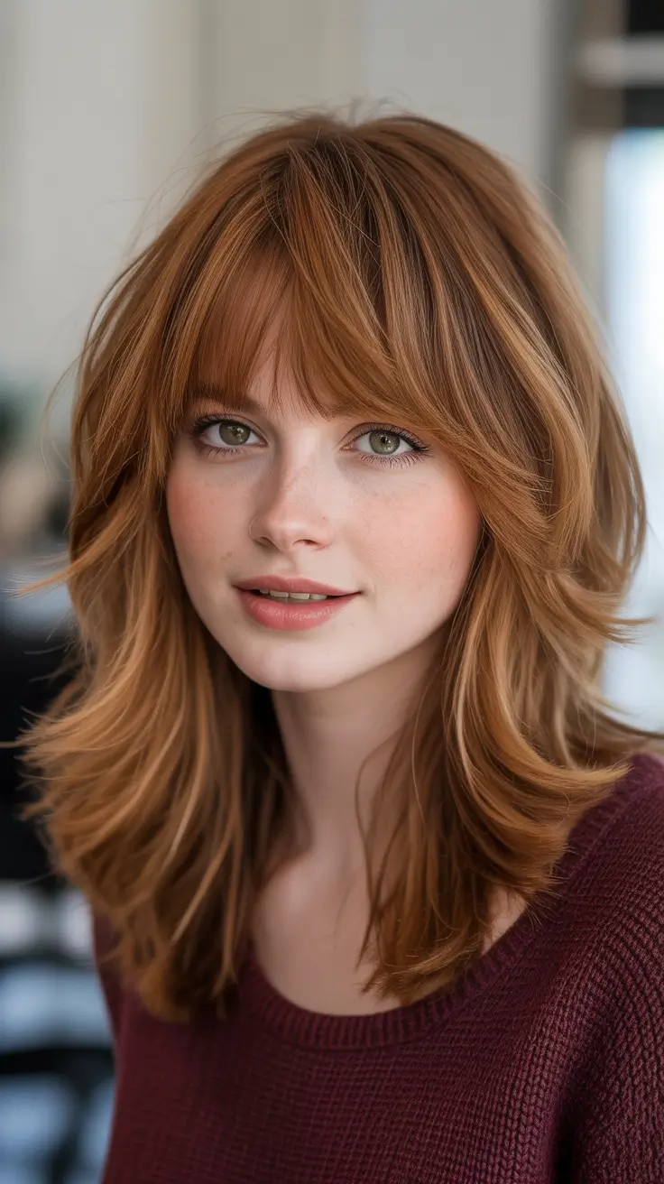 copper feather layered haircut 2026