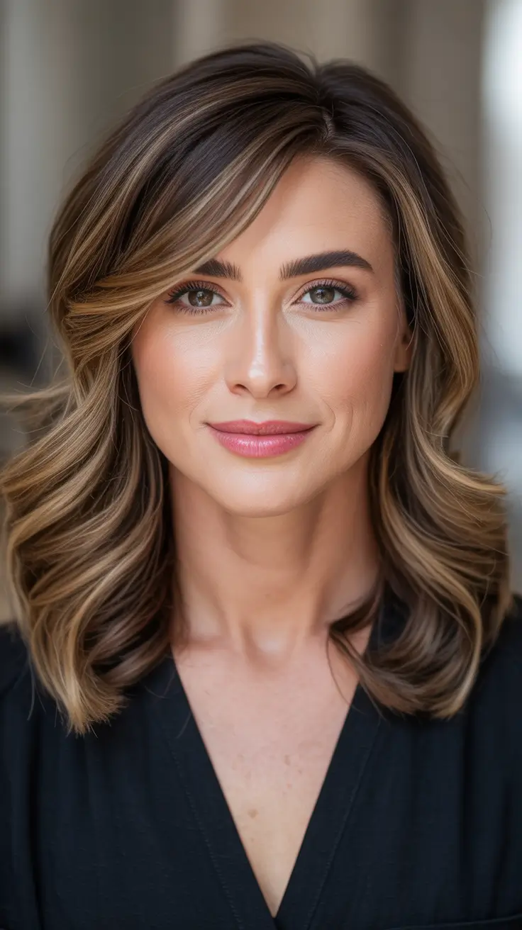 90s medium wavy layered haircut 2026