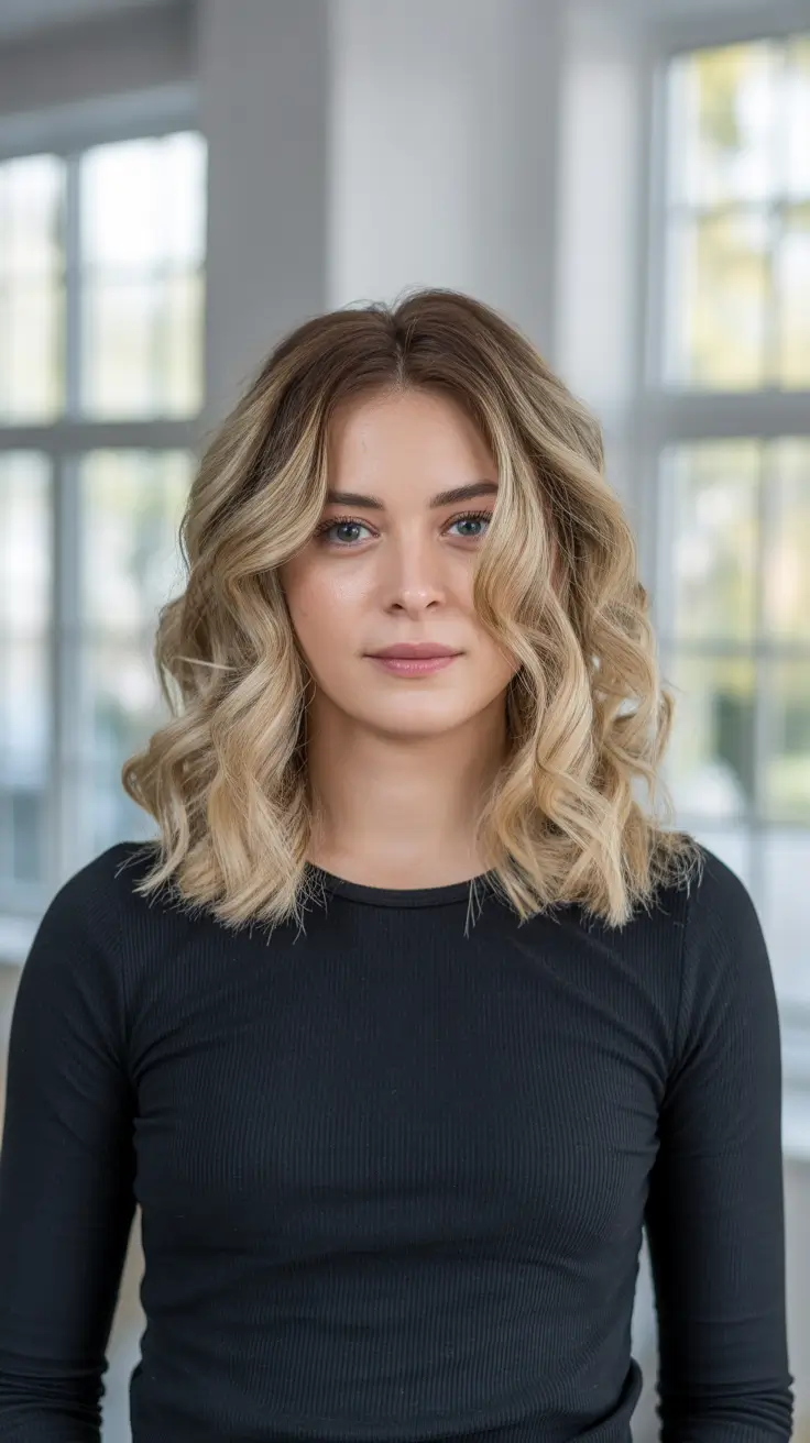 textured mid length curly layered haircut 2026