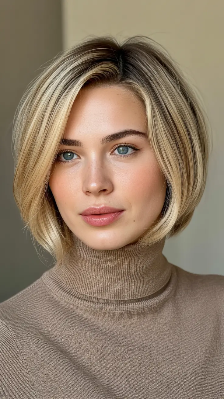Long bob haircut ideas 2026 Soft Layered Bob with Bright Blonde Shine