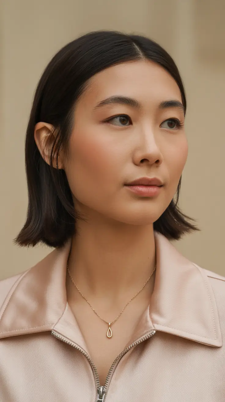 Long bob haircut ideas 2026 Elegant Rounded Bob with Warm Undertones